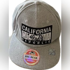 Big Bear Gray adjustable California Republic Hat